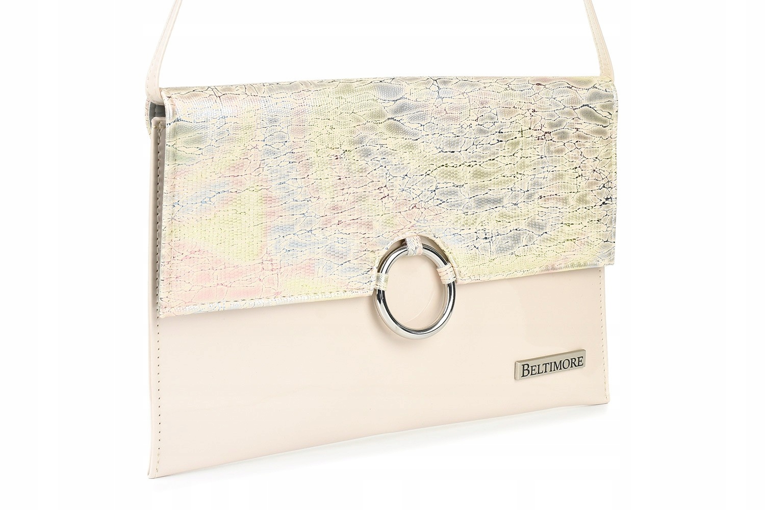 

Oryginalna damska torebka kopertówka pasek sztywna