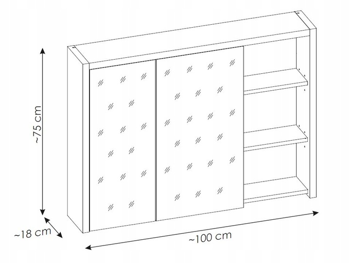 Szafka łazienkowa DEVON 846 z lustrem 100cm GRAFIT Kod producenta 846