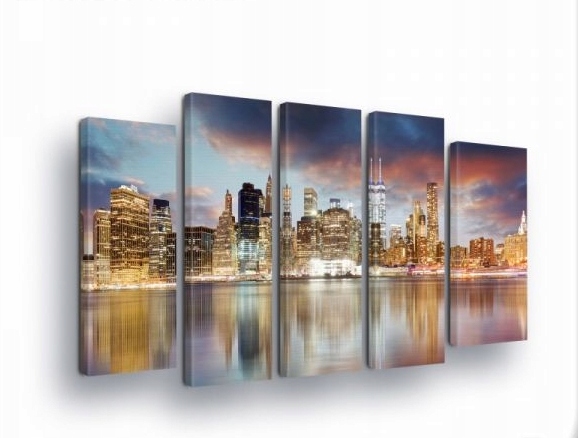 Obraz 150x100 New York Skyline úsvit město panorama řeka mrakodrapy