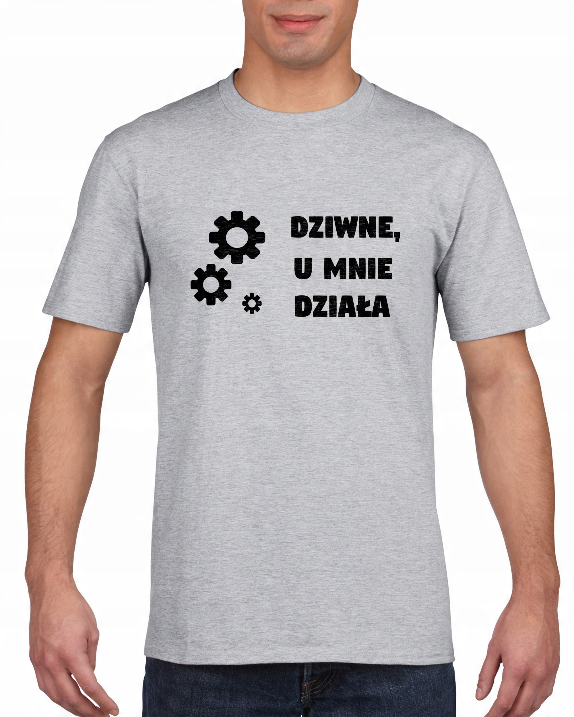 

Koszulka męska Dziwne u mnie działa L