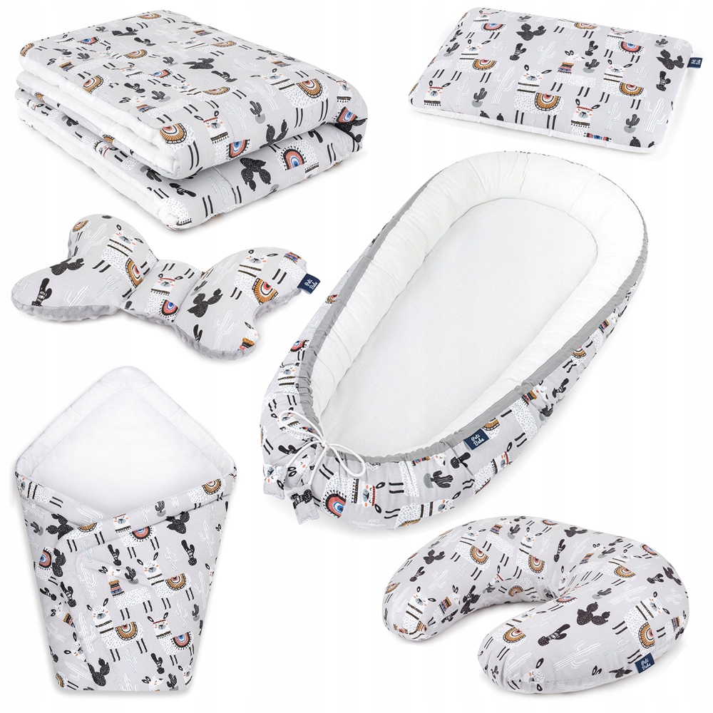 Zestaw 6w1 Średniaka: Kokon + Kołderka + Poduszka + Motyl + Rożek + Rogal -