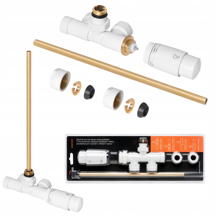 Termostatický Ventil Jednootvorová Hlavice Pro Radiátor Reverzibilní Duoplex