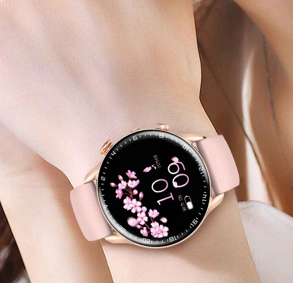 SMARTWATCH ZEGAREK DAMSKI ROZMOWY CIŚNIENIE AMOLED Waga 33 g