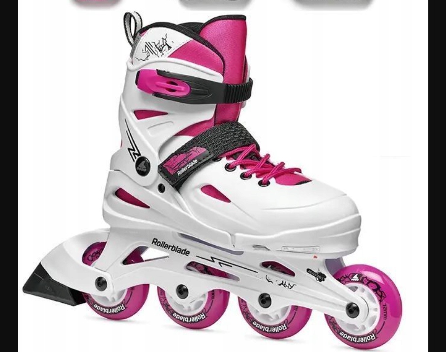 Leszno! Nowe Piękne Rolki Rollerblade Jr FURY 36-40 White Pink Cena!