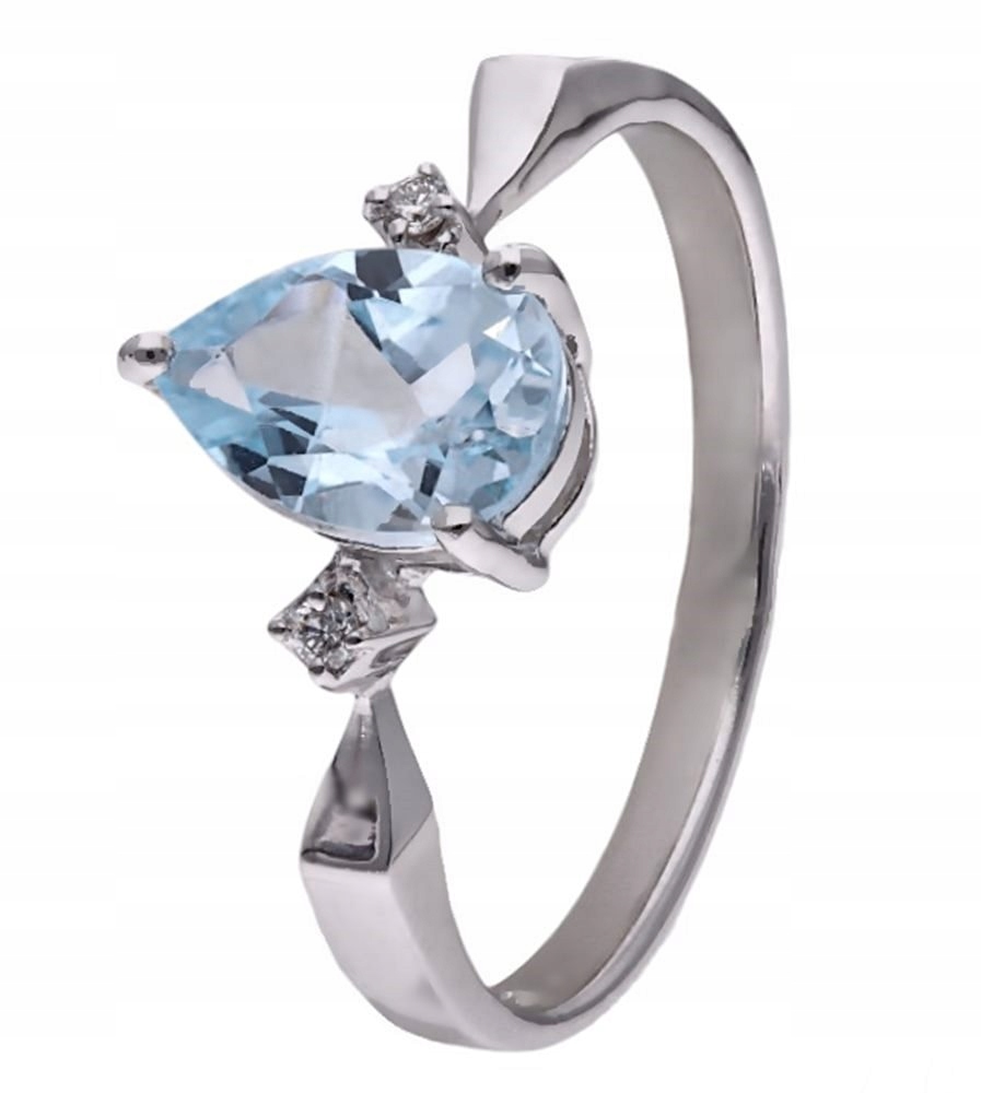 Prstýnek Ag 925 Topaz a diamant CVD-3394-R-BTS vel.17