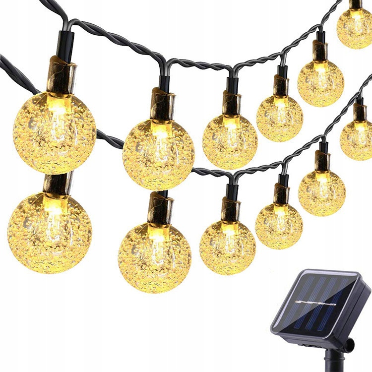 

Lampki Ogrodowe Solarne Girlanda 50LED, 9m Ciepłe