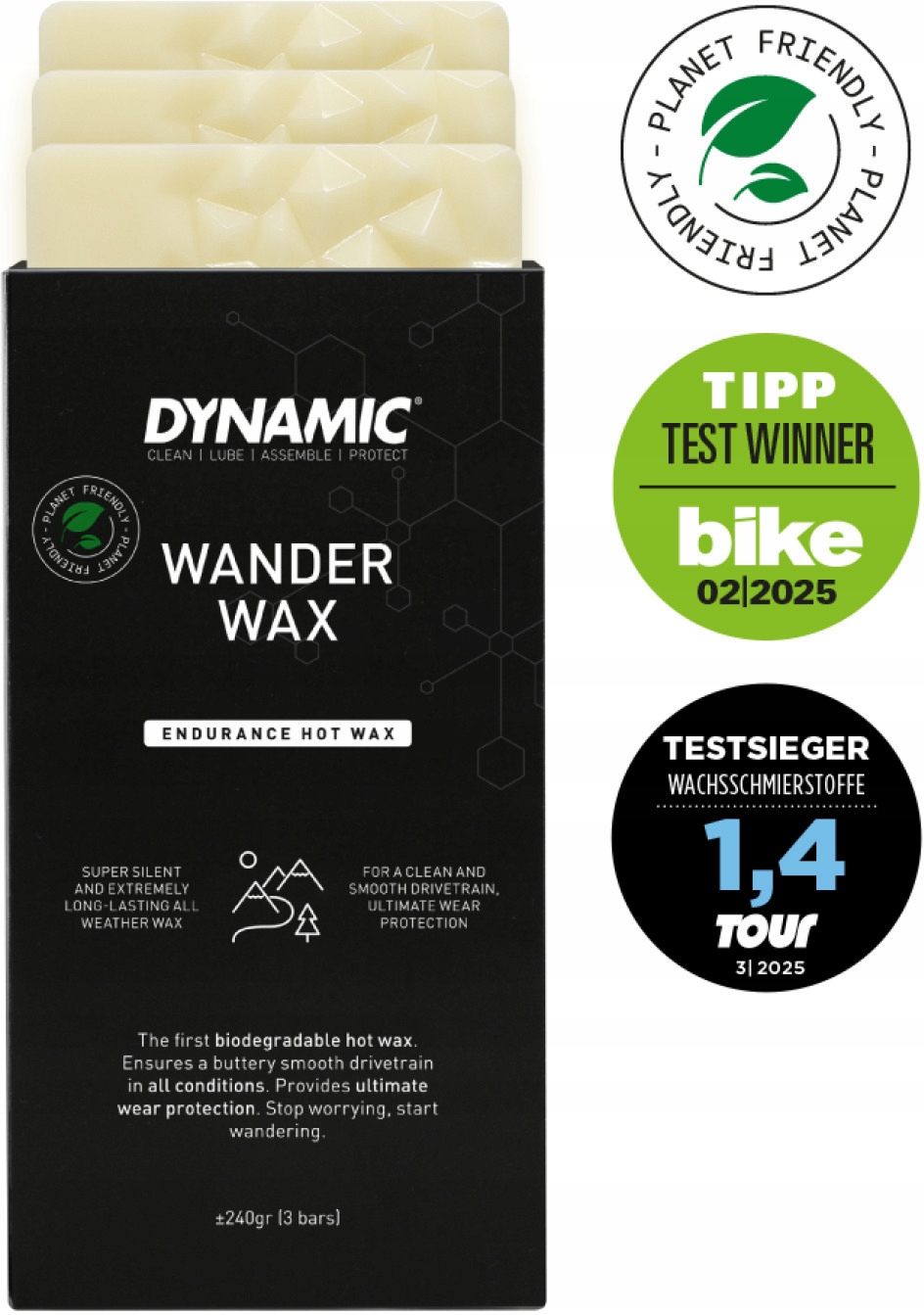 Wosk na gorąco do łańcucha rowerowego Dynamic Bike Care Wander Wax 240g
