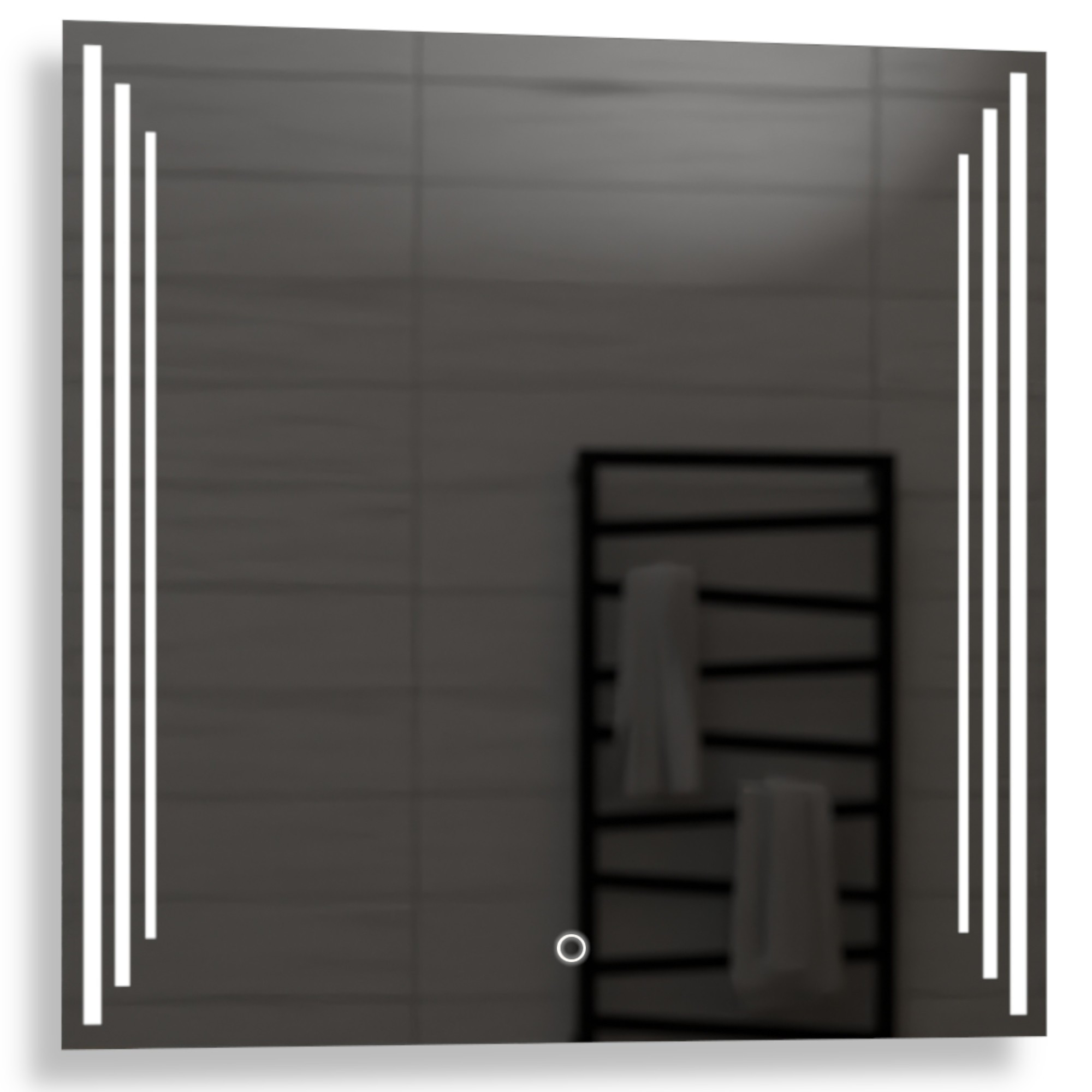 Štvorcové Led zrkadlo s dotykom Praha 50x50 cm