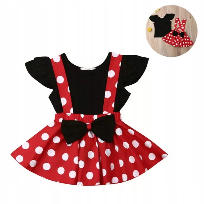 

Komplet bluzka spódniczka groszki czerwona Miki 92