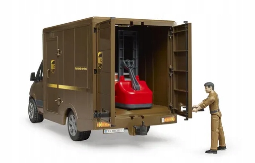 Samochód dostawczy Bruder Mercedes-Benz UPS Kolor dominujący odcienie brązu i beżu