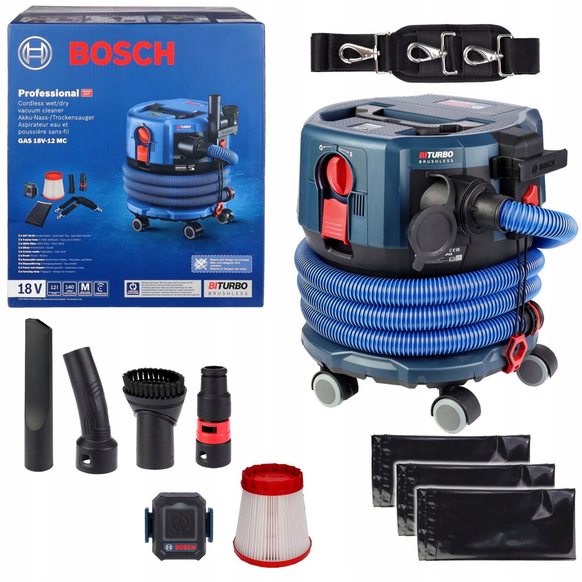 Odkurzacz Akumulatorowy Gas 18V-12 MC Bosch korpus moduł Gct 30-42
