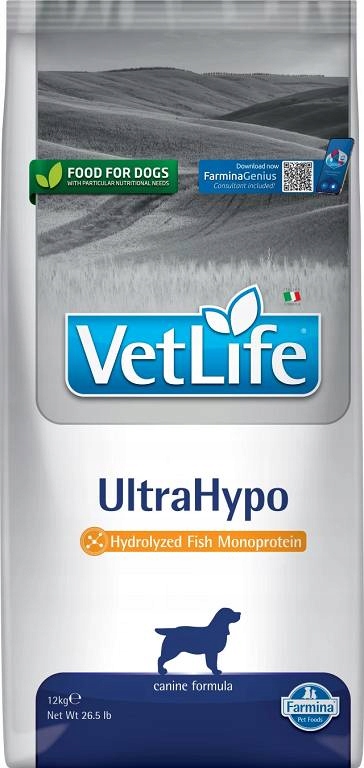 Farmina Vet Life Dog UltraHypo Karma sucha hypoalergiczna dla psa 12kg