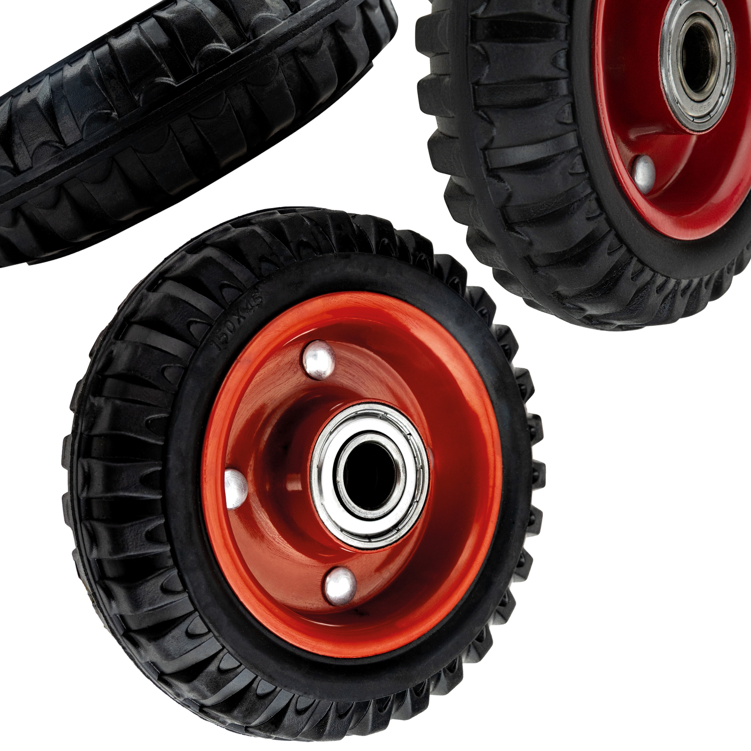 Koło do Wózka Taczek Platformy Kółko Pełne Lane Bezdętkowe 15cm 150x45mm 6'