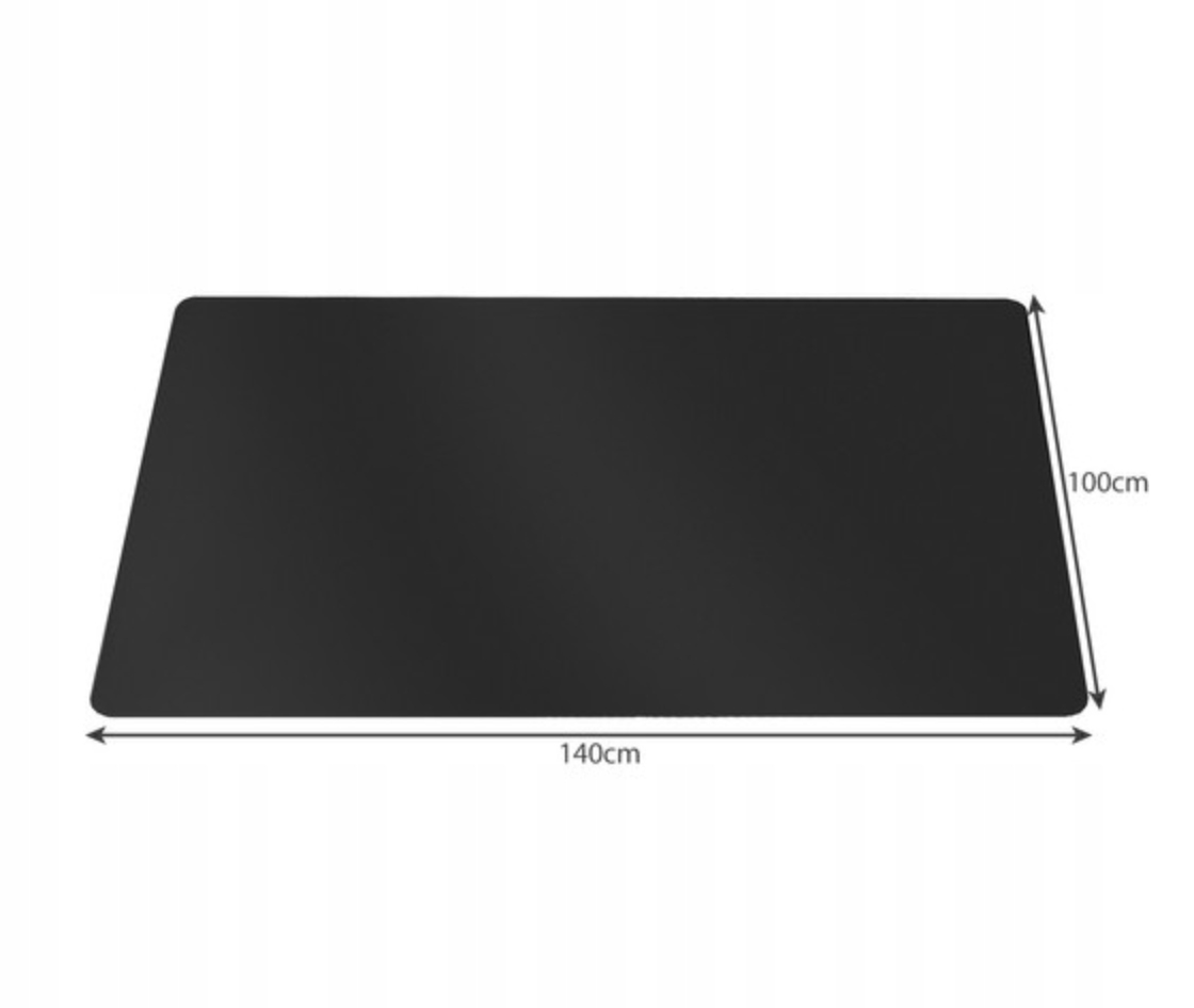 MATA OCHRONNA GRUBA 100 x 140 cm XXL CZARNY Grubość 0.8 mm