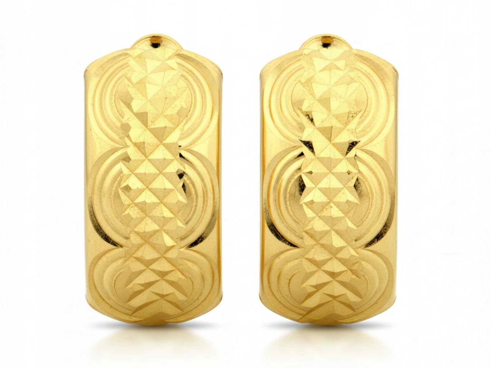 Zlaté náušnice pro ženu s 585 destičkami na anglické zapínání od klenotníka