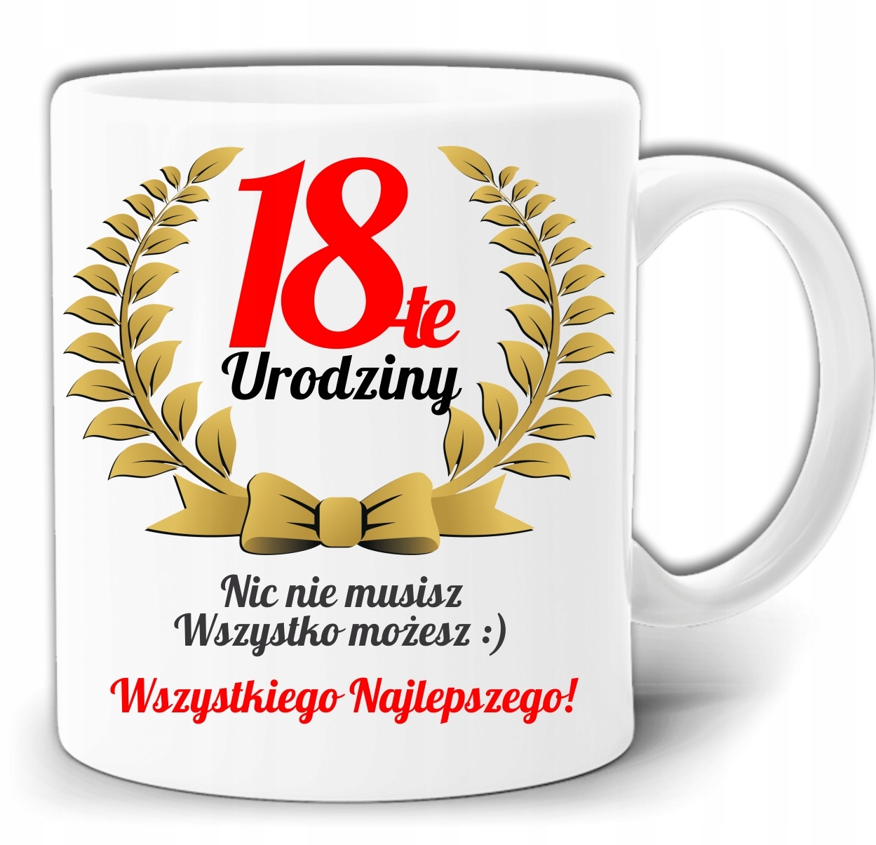 

18 Urodziny Prezent Życzenia Kubek + Pudełko GW185