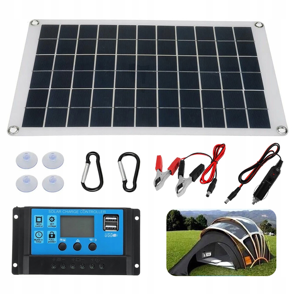 Solární Nabíječka S Monokrystalickým Panelem Pro Přeměnu Energie