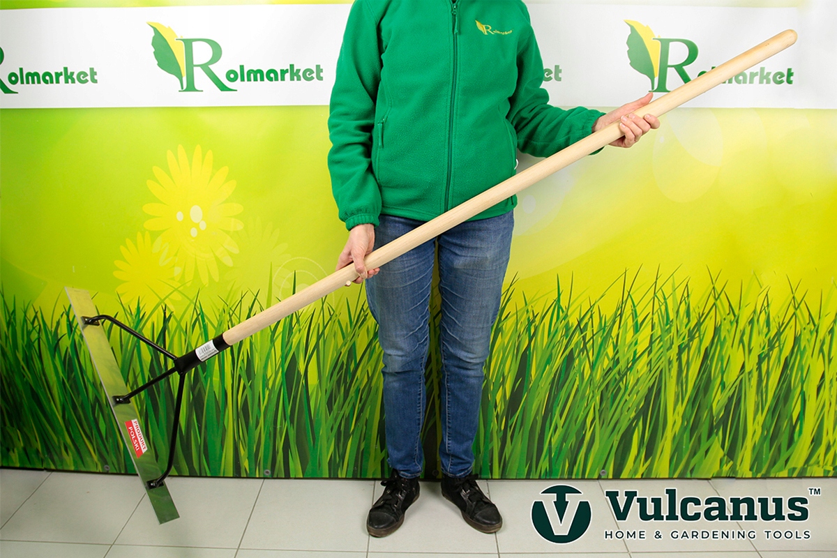 SZEROKA LISTWA GRABIE ŚCIĄGA ZGARNIACZ BETON ZACIERACZKA do BETONU trzonek Marka Vulcanus