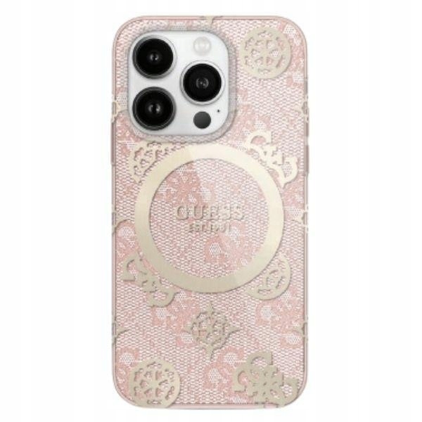 Guess GUHMP16LH4PYEEP iPhone 16 Pro 6.3" różowy/pink hardcase IML Peon