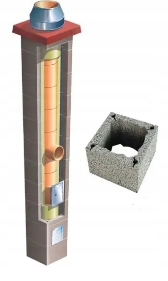 Keramický systémový komín Brata Premium S fi 200 10 m 36x36 cm zateplený