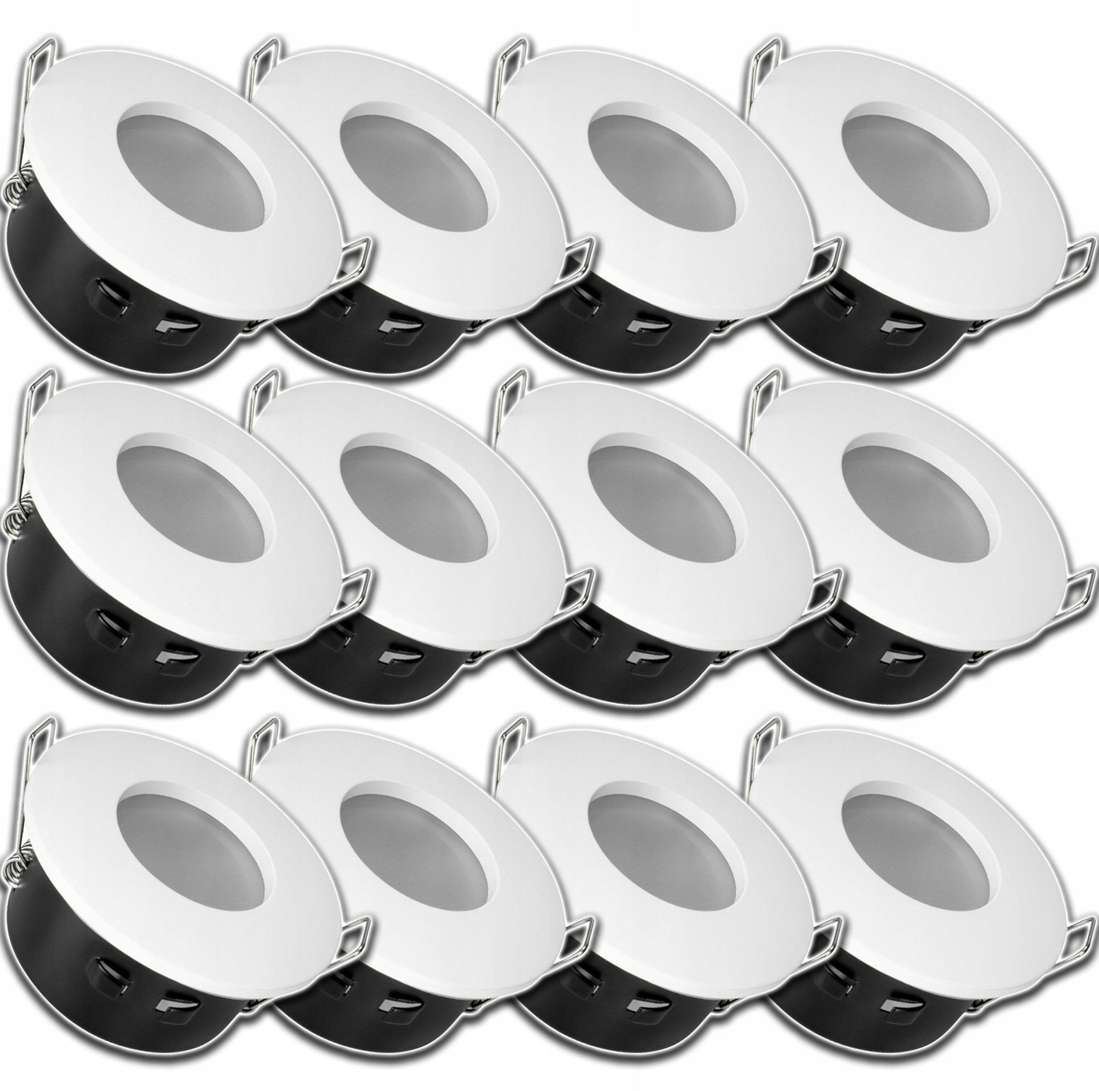 12xVODOTĚSNÉ Hermetické Stropní Svítidlo Halogen IP65 Zapuštěné