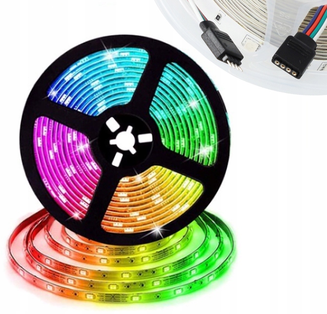 Taśma pasek LED RGB kolorowa SMD 5m MULTIKOLOR