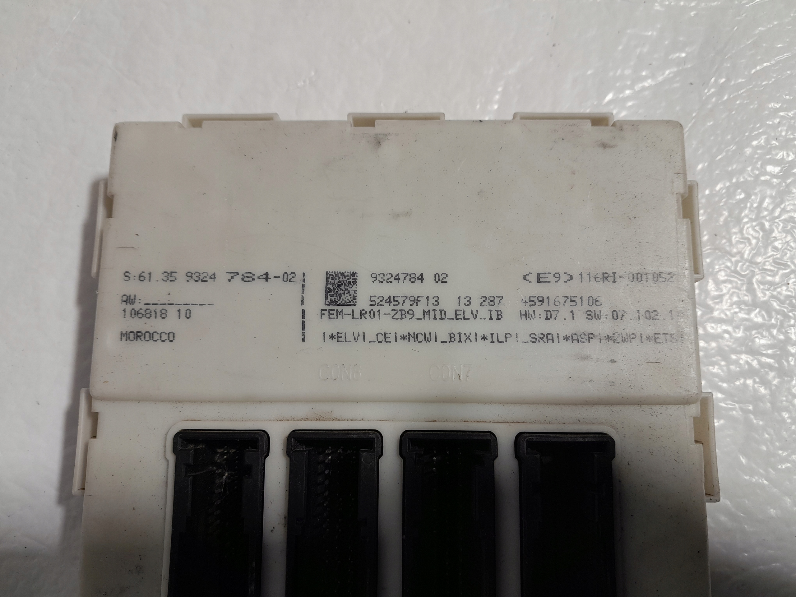 BMW 3 F30 F31 module control unit KOMFORTU 9324784