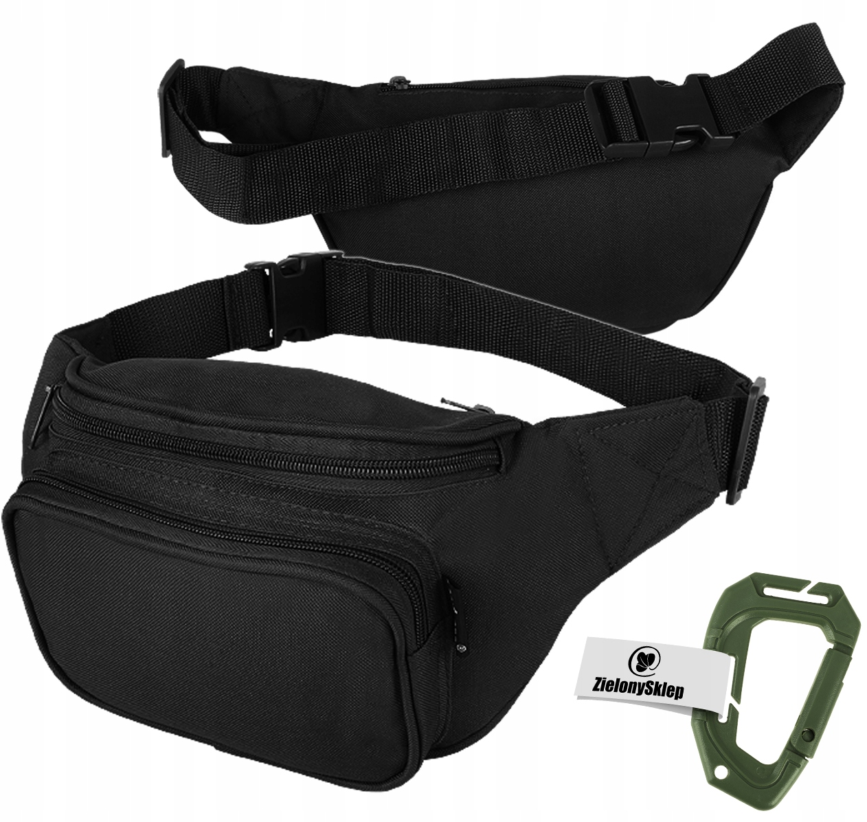 NERKA SASZETKA TORBA BIODROWA ORGANIZER MIL-TEC FANNY PACK BLACK +GRATIS