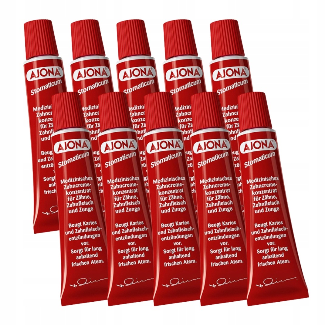 10x Ajona Stomaticum medyczny koncentrat medyczna pasta do zębów 25 ml