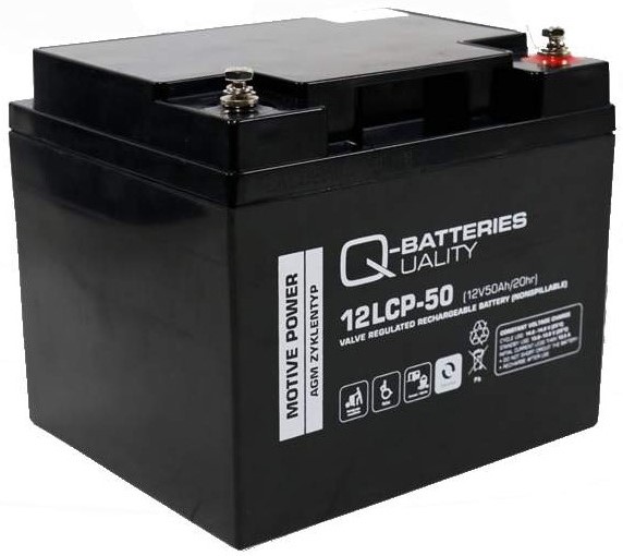 Akumulator Agm Vrla Q-batteries 12LCP-50 12V 50Ah Zasilanie Cykle Wózki