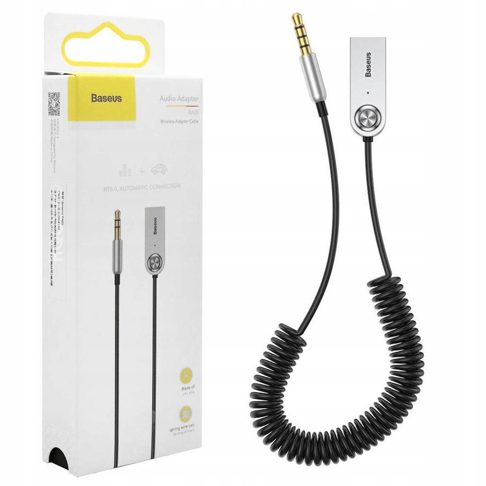 Baseus Przejściówka Adapter Audio AUX Bluetooth