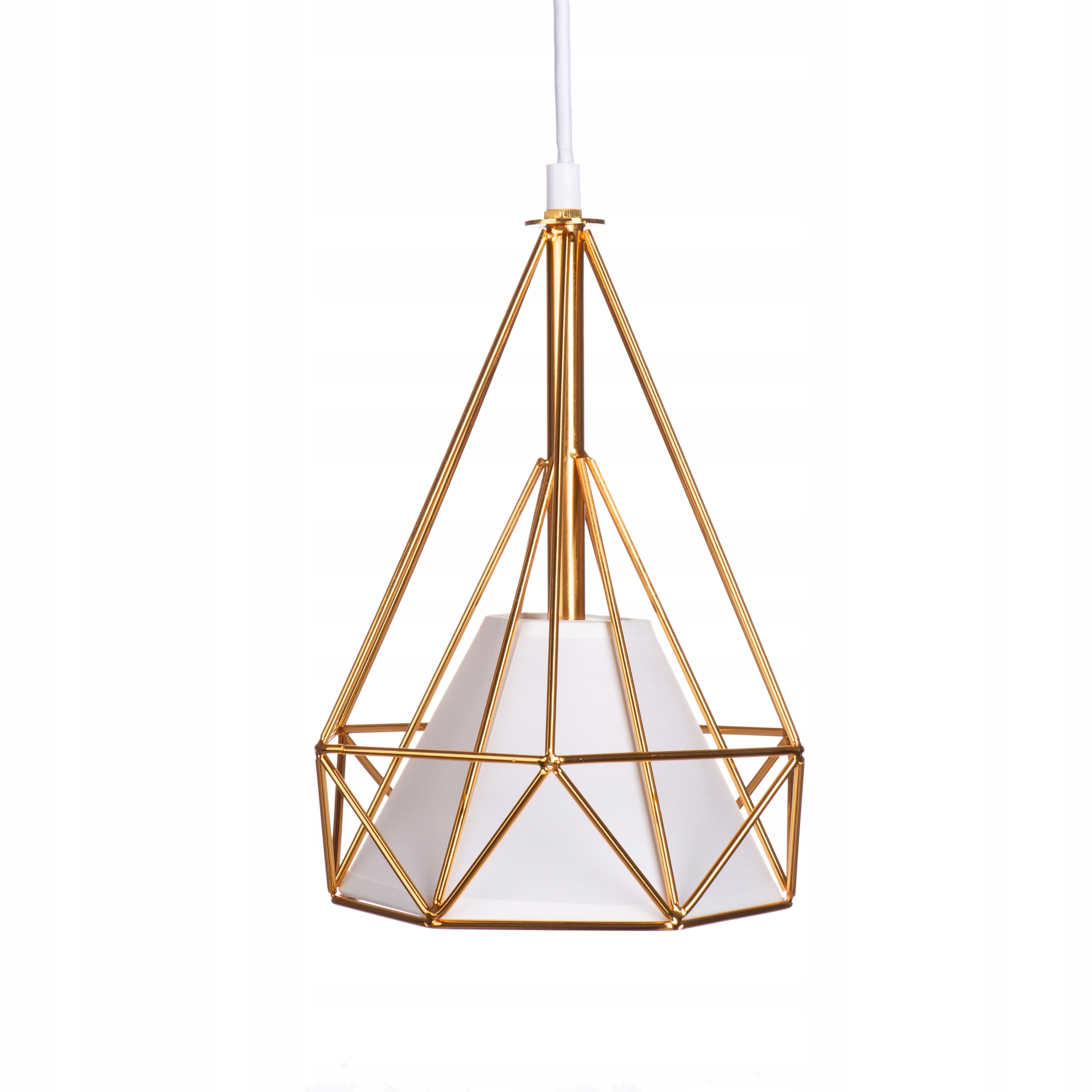 

Lampa wisząca sufitowa złota Geo slim diament