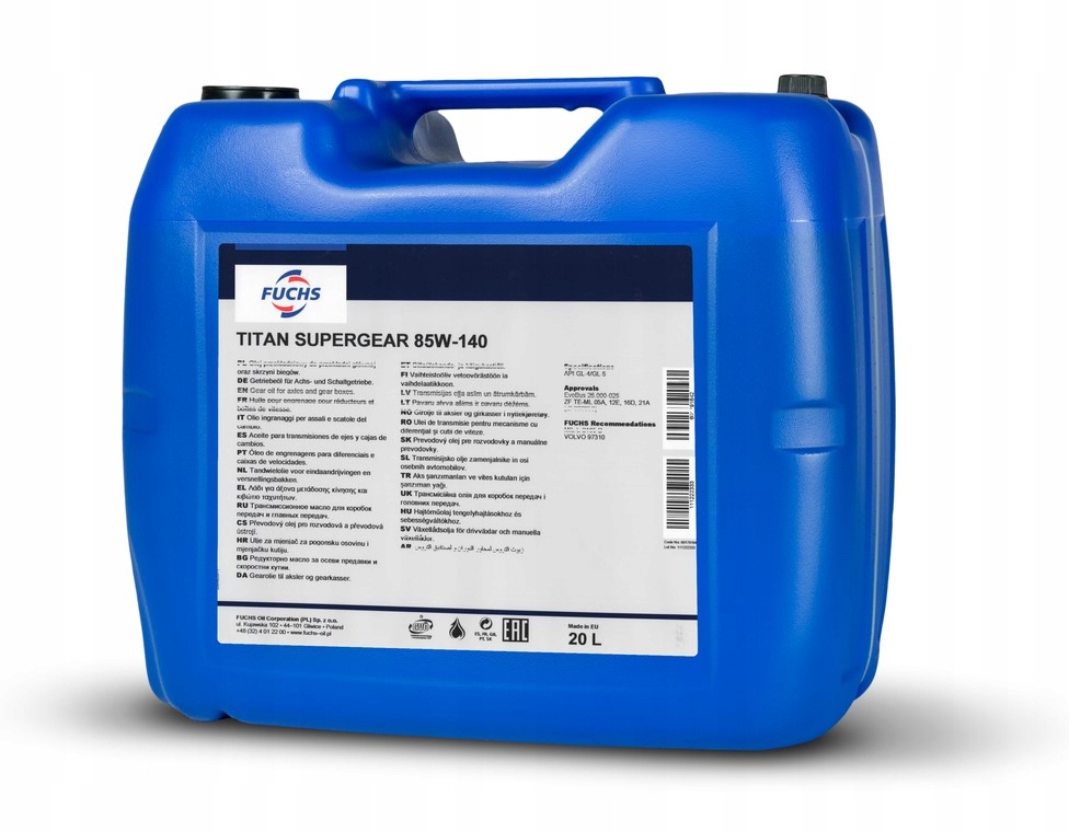 FUCHS TITAN SUPERGEAR 85W-140 20L