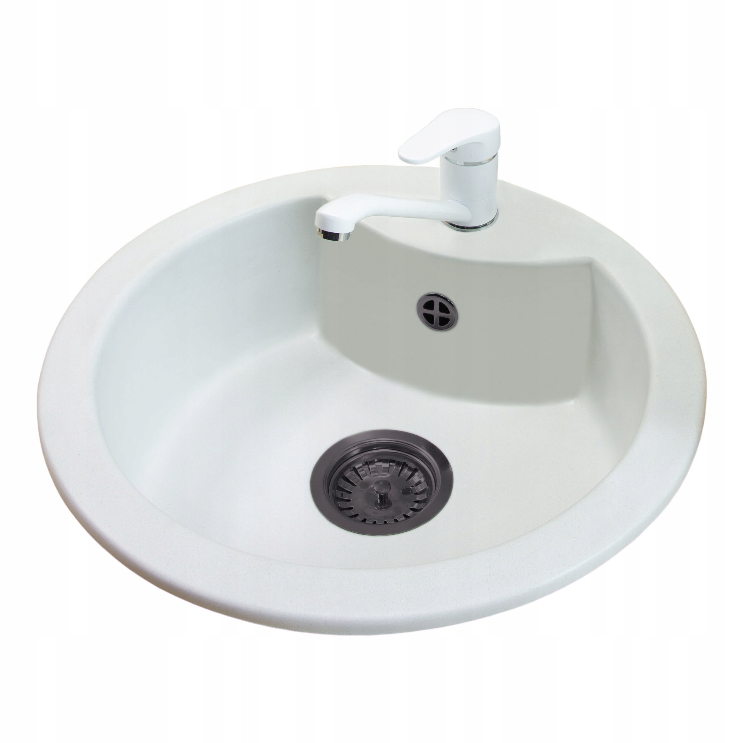 Kuchyňský dřez Jednokomorový Mila Sifon Černá Baterie Rox Barva