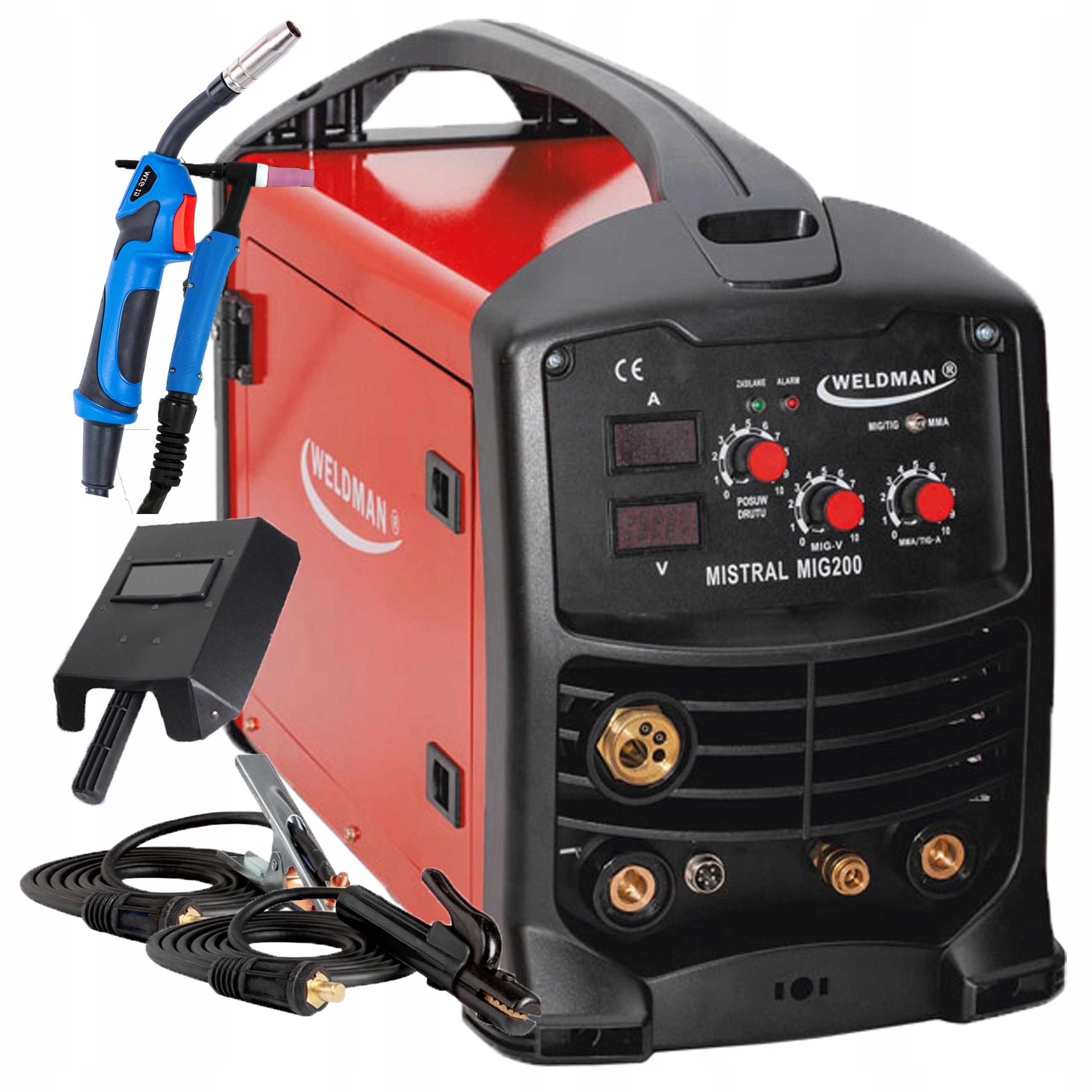 SPAWARKA MIGOMAT TIG WELDMAN MISTRAL 200 MMA 3W1 200A PÓŁAUTOMAT INWERTER