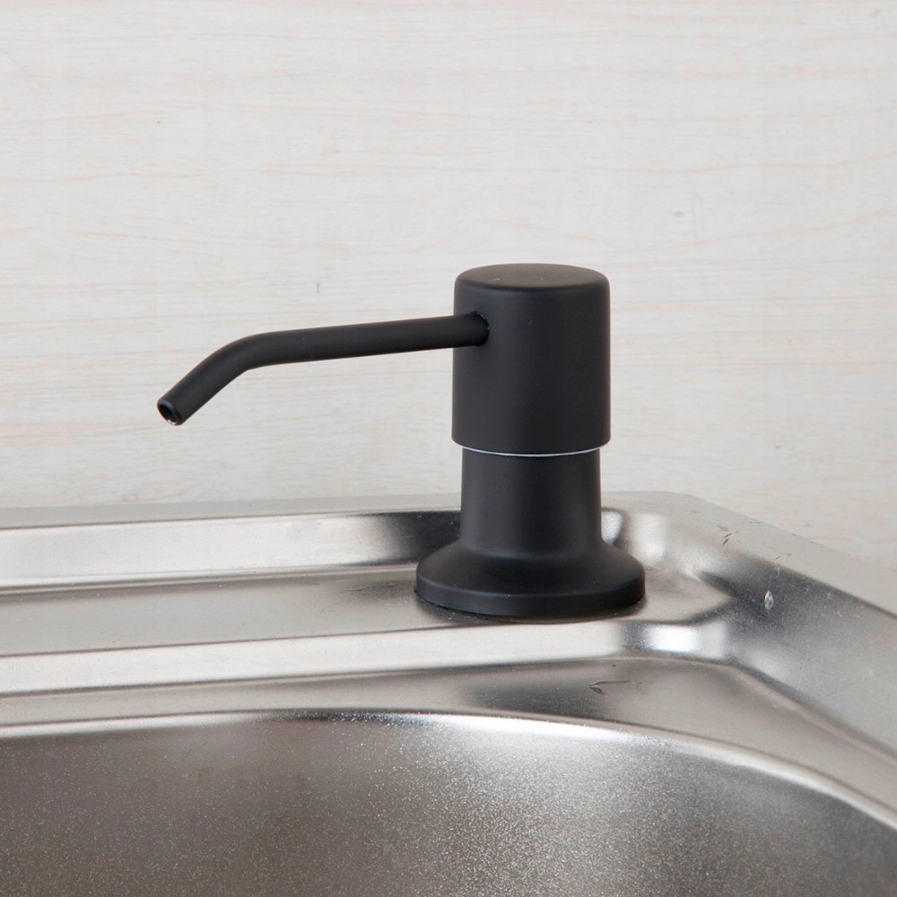 DOZOWNIK NA PŁYN DO NACZYŃ MYDŁO ŻEL CZARNY MATOWY Kolor pompki czarny