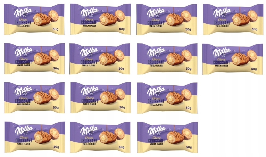 14x 50g Milka Croissant Vanilkový rohlíček s náplní Karton