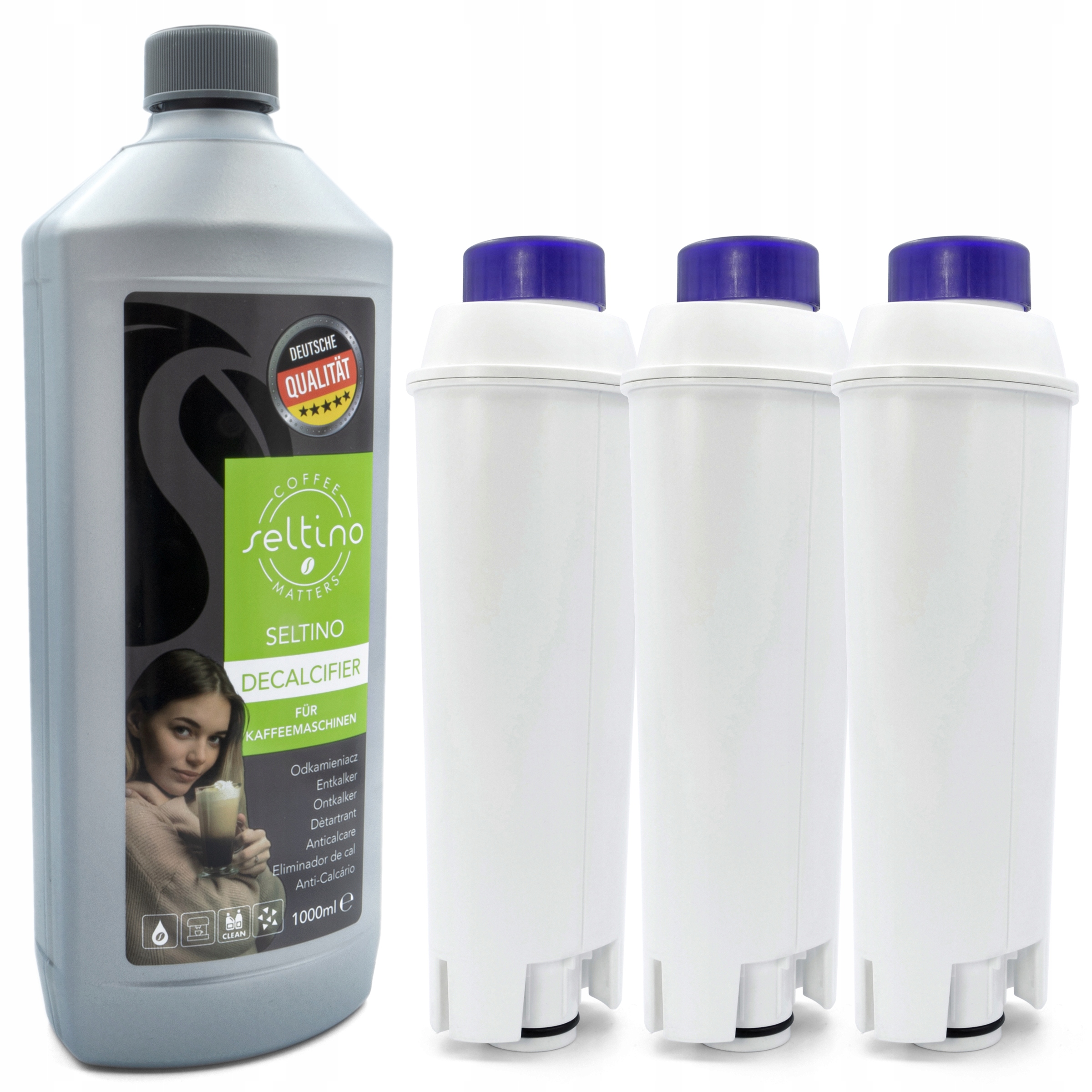 

3x Filtr Wody do Delonghi Odkamieniacz 1000ml