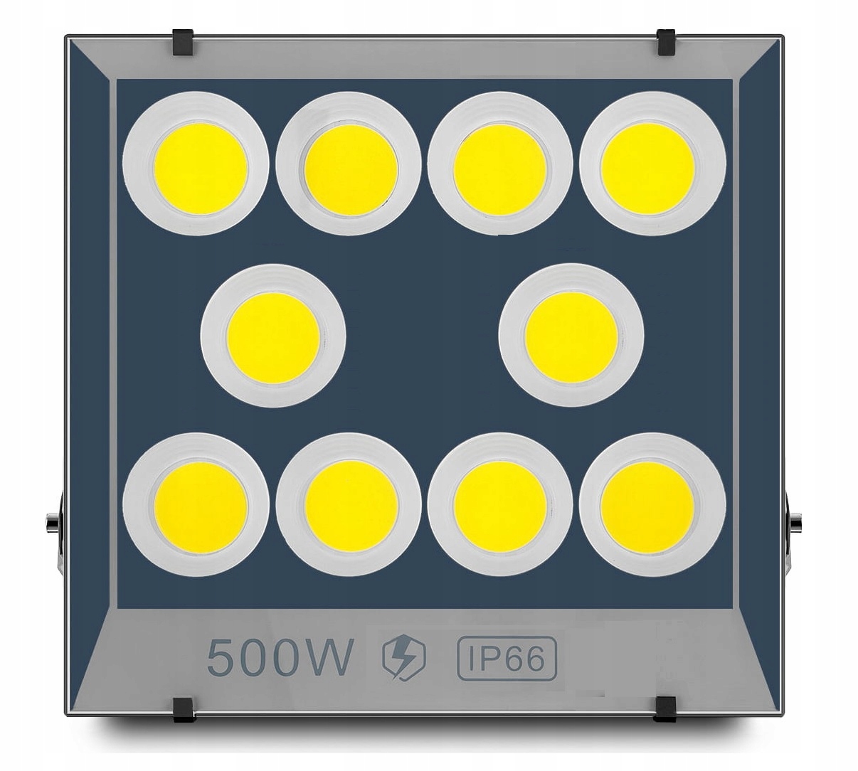 LAMPA LEDOWA ZEWNĘTRZNA 500W IP66 230V GARAŻOWA MOCNA WARSZTATOWA ŚCIENNA