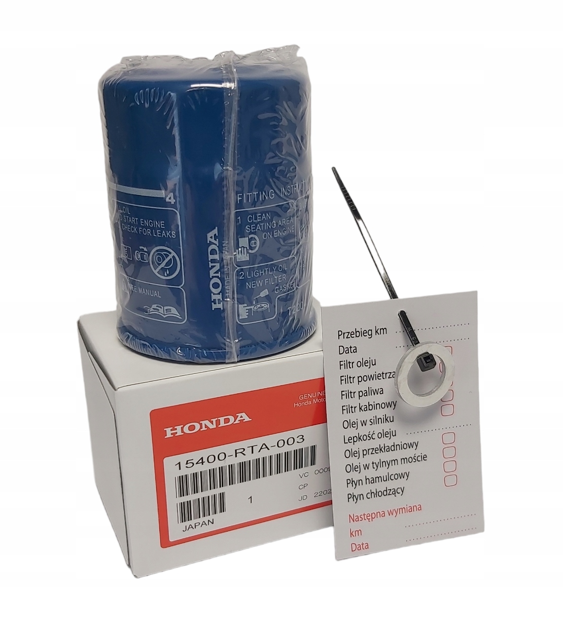

Filtr oleju Honda oryginał japoński 15400-RTA-003