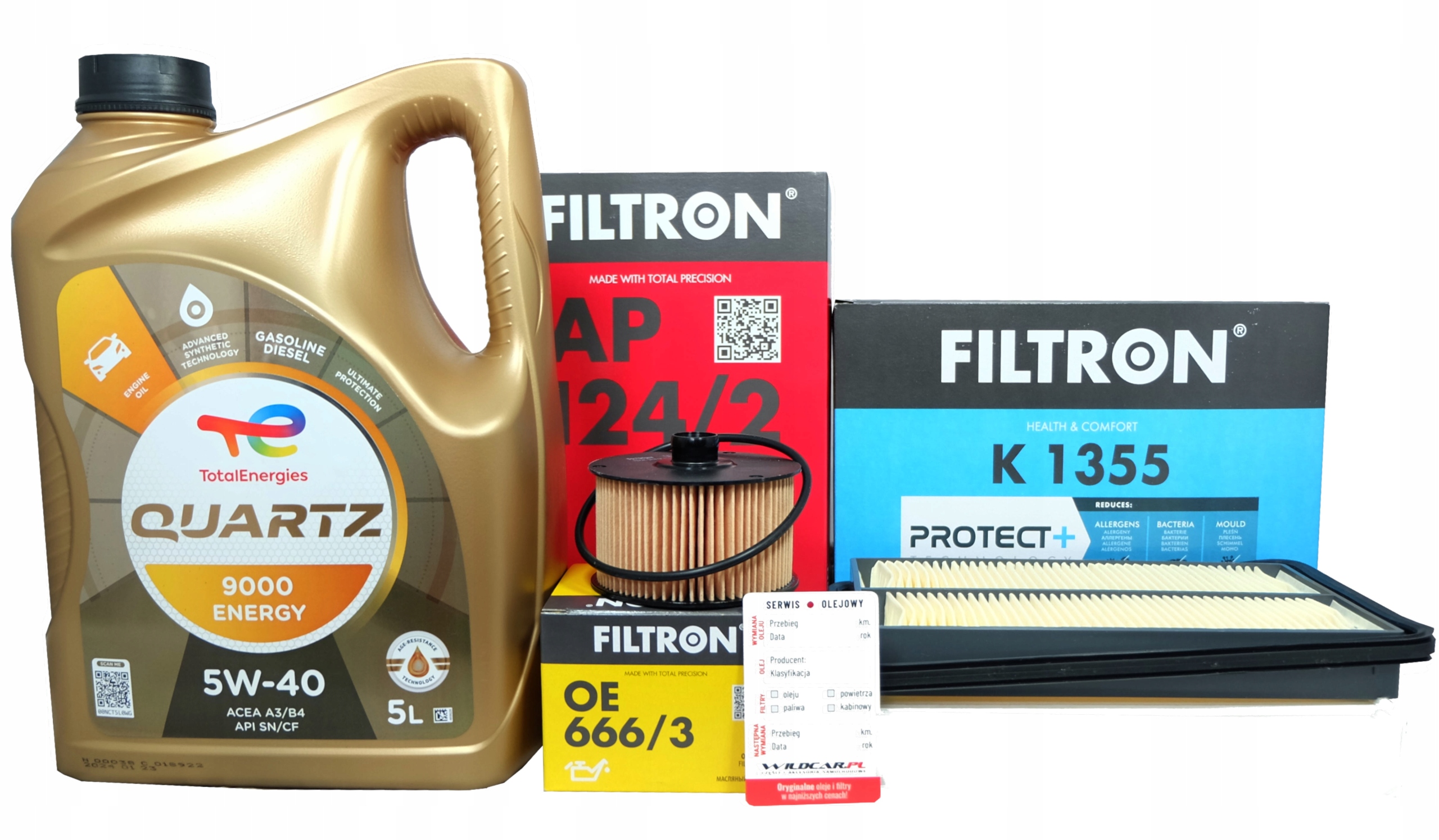 3 Filtre olej 5v40 Renault Kadjar 1.2 TCe 2015-