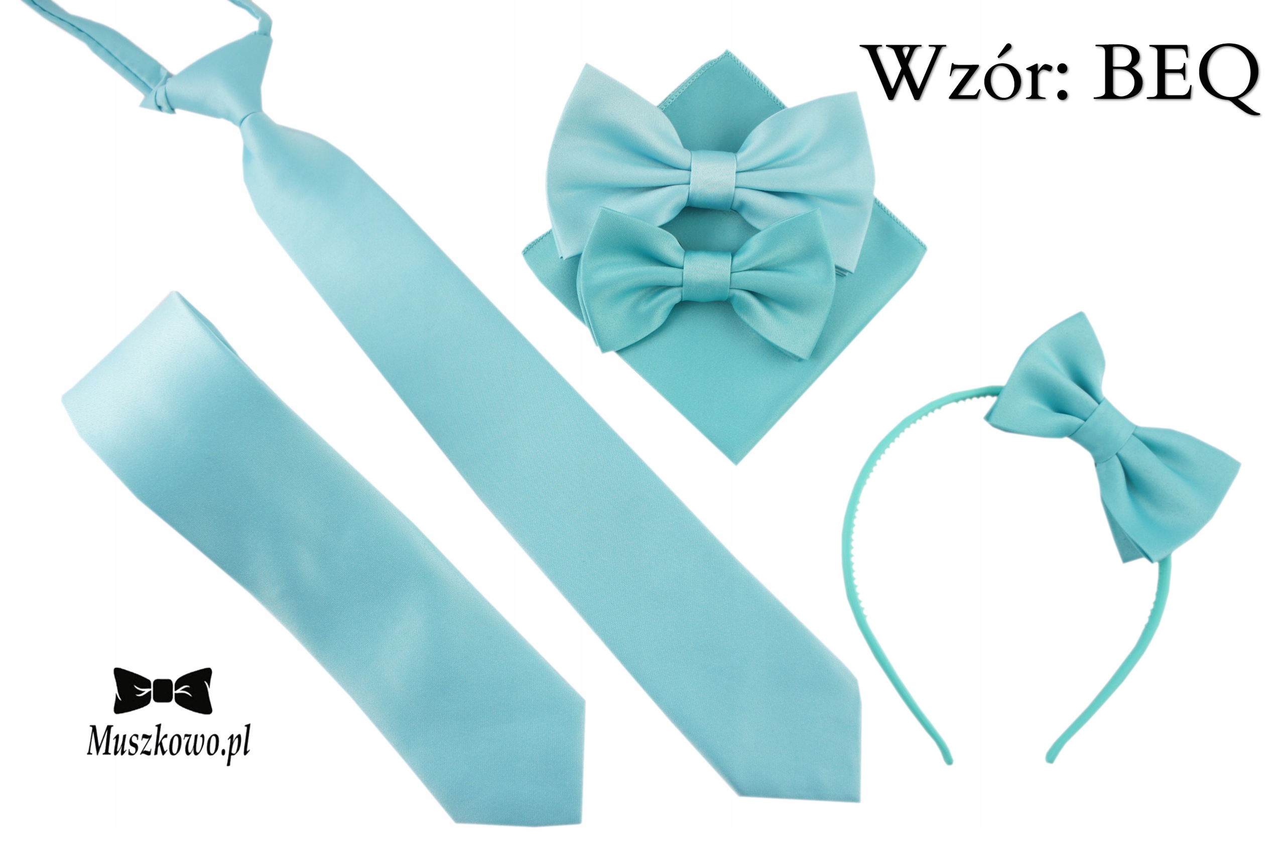 Muszka dla chłopaka miętowa PREMIUM elegancka Marka Inna marka