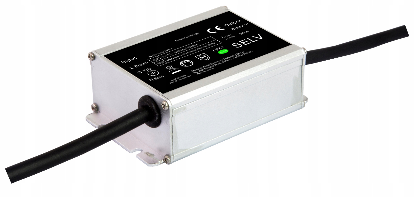 Zewenętrzny Zasilacz Stałoprądowy Oświetlenie Led IP67 37-74 V 26W Pfc Moso