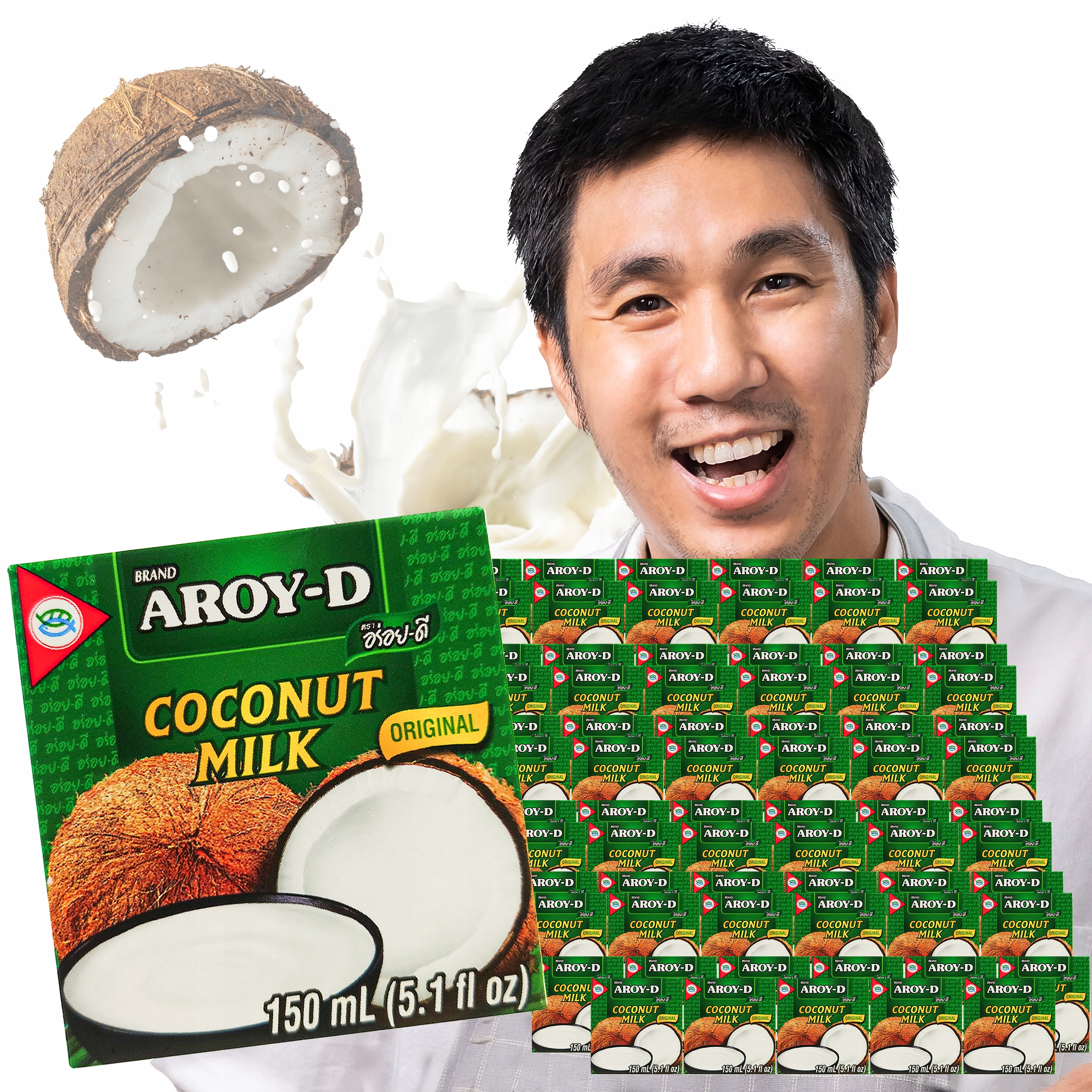 Levně Kokosové Mléko Aroy-d 72 X 150 ML