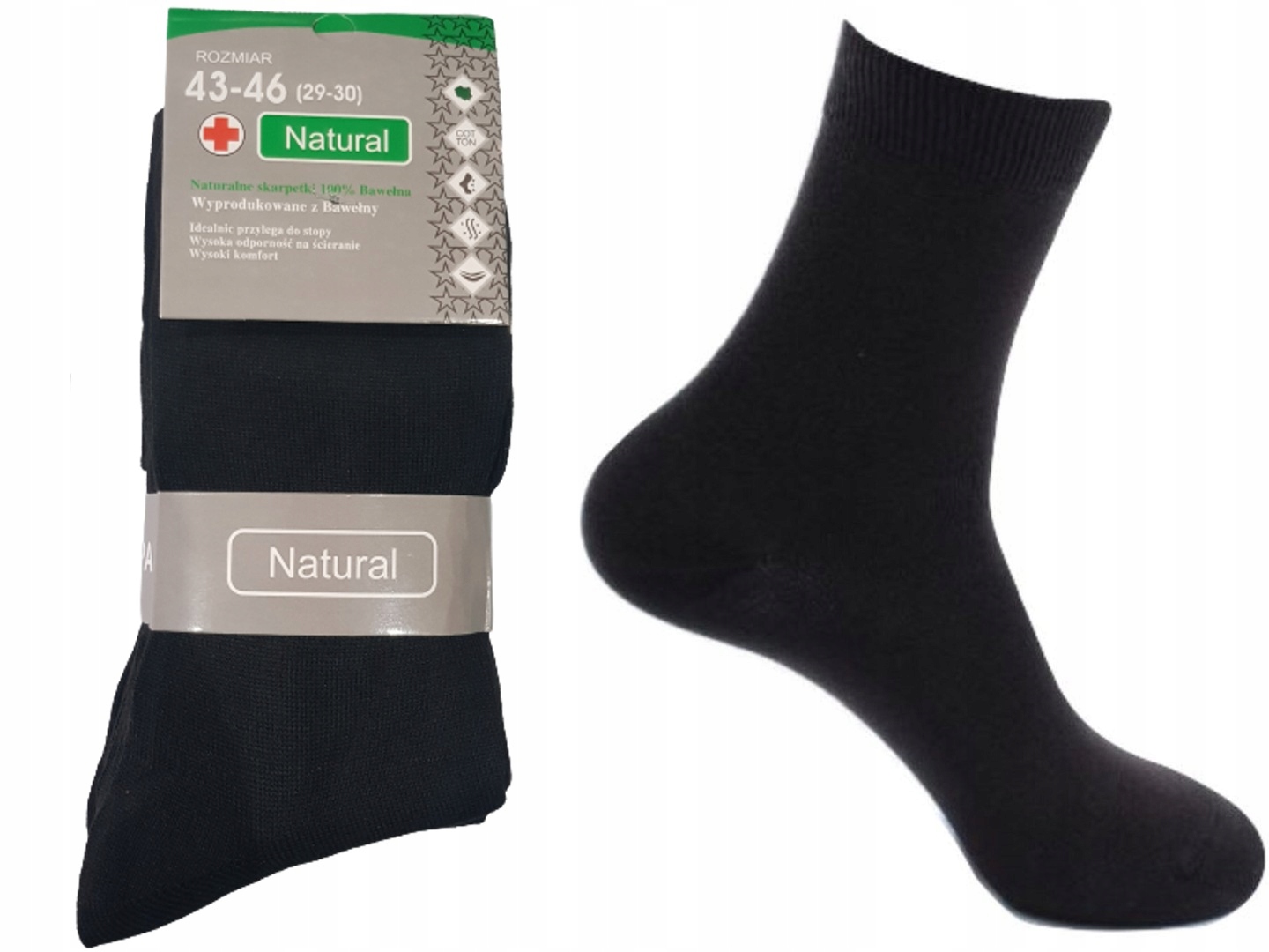 

Męskie Skarpety Skarpetki Natural Bawełna 39-42