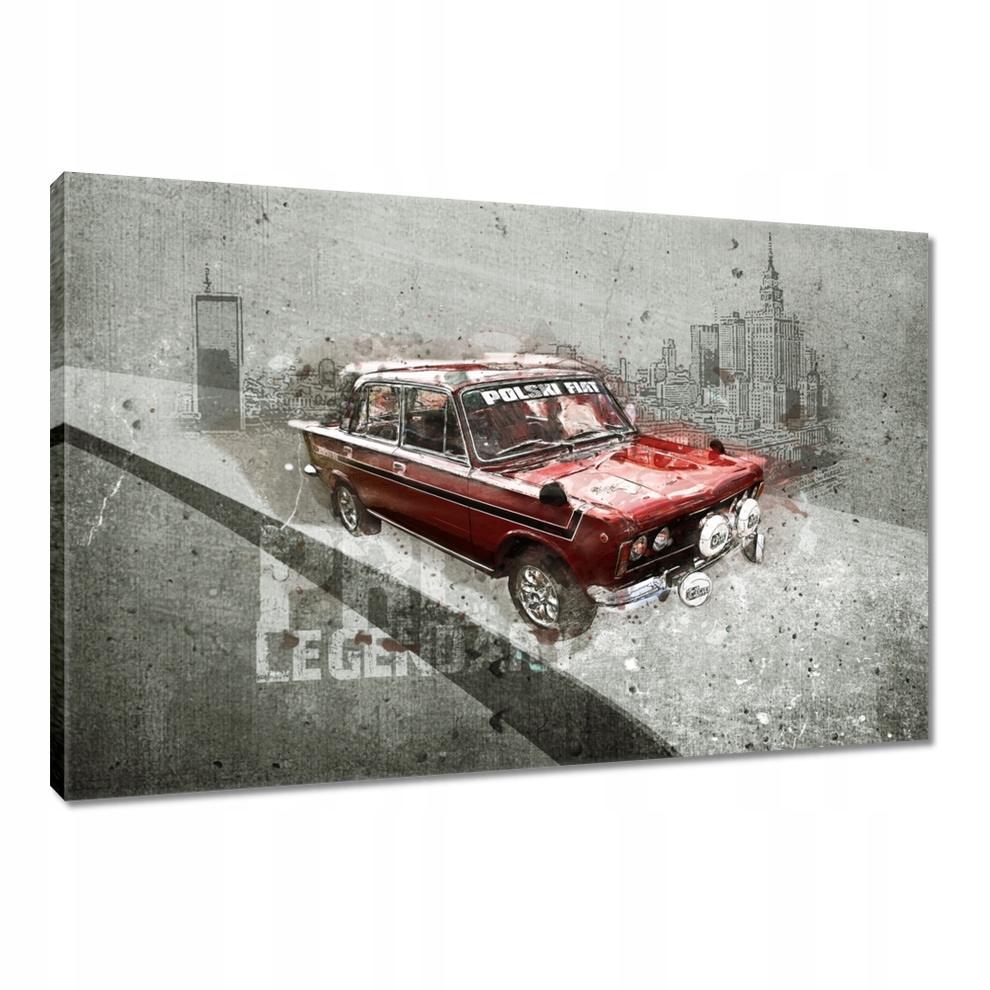 

Obrazy 90x60 Czerwony Duży Fiat 125p