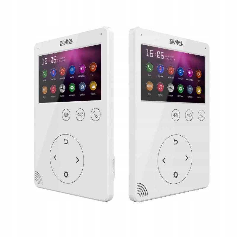 Videoomonitor 4,3 palcov Brána a brána Aplikácie Pamäť VP-817W Biely Zamel