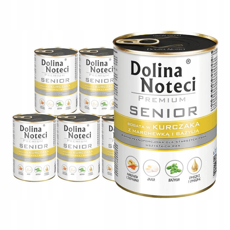 Krmivo pro psy Dolina Noteci Premium Senior kuře s mrkví 12 x 400 g