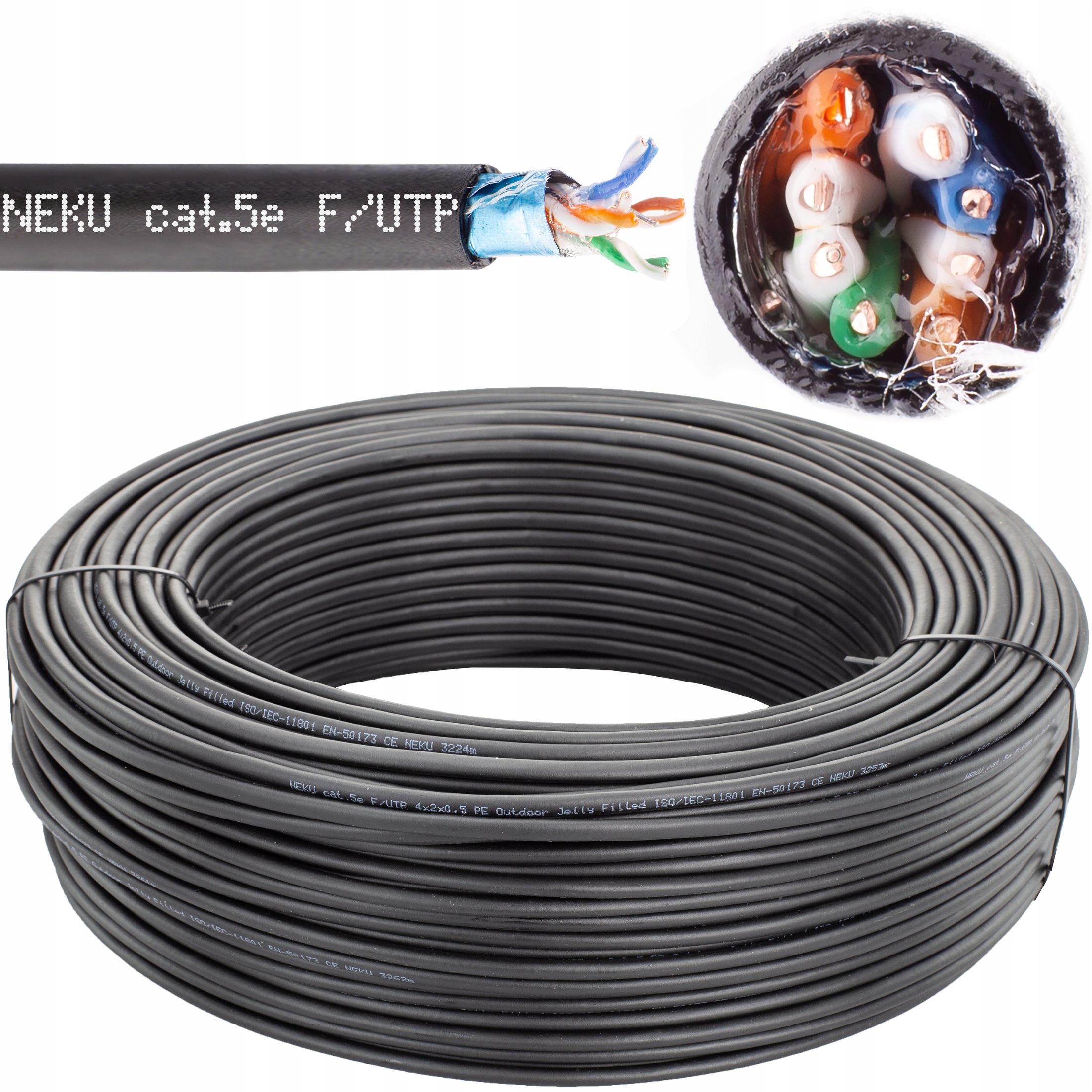 

Neku Kabel skrętka Lan Ftp 5e żelowany ziemny 50m