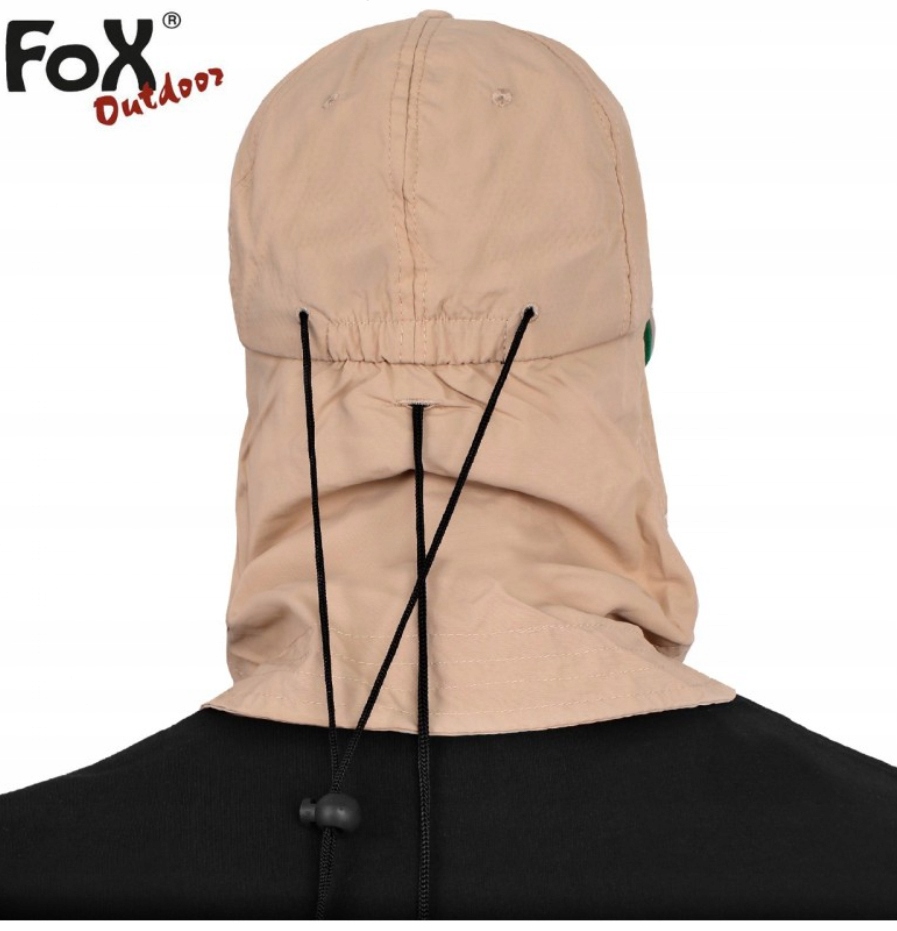 CZAPKA Z DASZKIEM NAKARCZKIEM FOX OUTDOOR MFH SAHARA PUSTYNNA OCHRONA KARKU Model Czapka Pustynna z Nakarczkiem SAHARA
